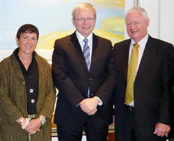 Jane Milburn, Kevin Rudd PM, Peter Kenny